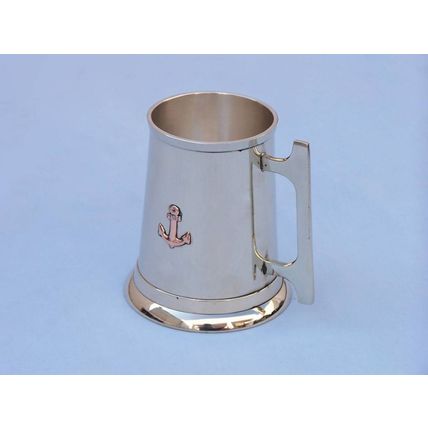 Pack Of 2] Brass Anchor Mug With Cleat Handle 5""