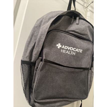 ADVOCATE HEALTH Backpack Bag Healthcare Gray