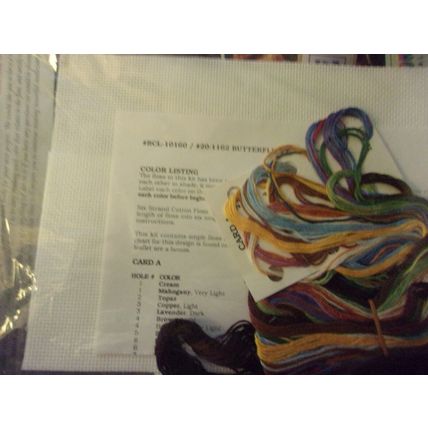 True Colors Cross Stitch Kit Butterflies & Flowers