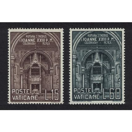 Vatican Roman Diocesan Synod 2v 1960 MNH SG#315-316 Sc#273-274