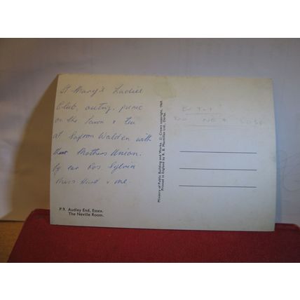 NEVILLE ROOM, AUDLEY END, ESSEX unused postcard by Min. of Works dated 1969 =