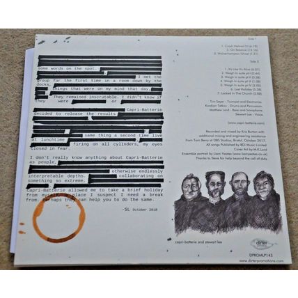 CAPRI BATTERIE and STEWART LEE Bristol Fashion LP limited 500 comedian vinyl