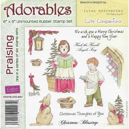 Crafter's Companion. Adorables Praising Stamp Set. Stamping Cardmaking Crafts