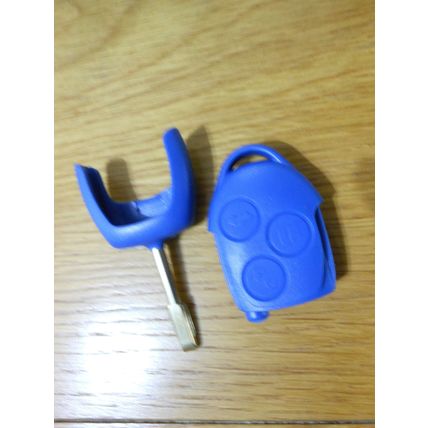 For 2006-2014 Ford Transit MK7 ALL Blue 3 Button Remote Key Fob Case + Horseshoe