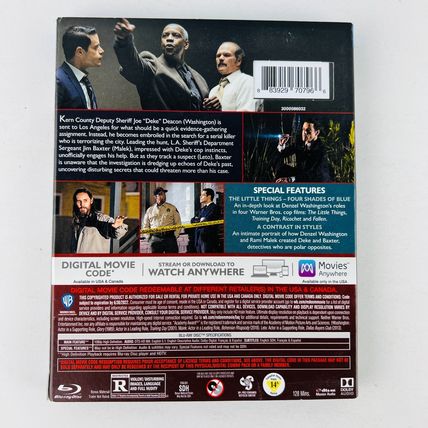 The Little Things Blu-ray Denzel Washington, Rami Malek, Jared Leto