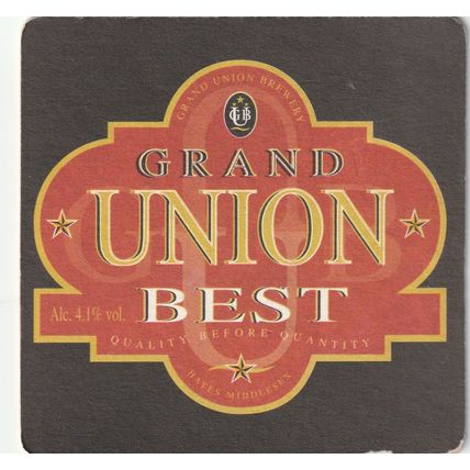 BEER MAT - GRAND UNION BREWERY - GRAND UNION BEST - (Cat 001) - (2002)