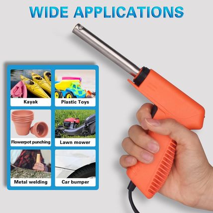 120W Plastic Welder, 5 Tips 3 in 1 Plastic Welding Kit, Plastic Repair Kit with