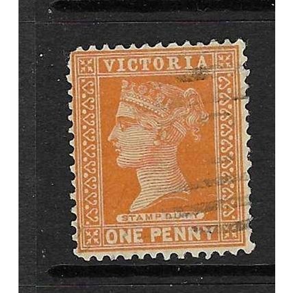 AUSTRALIA VICTORIA 1886-96 1d ORANGE BROWN USED SG313B #2