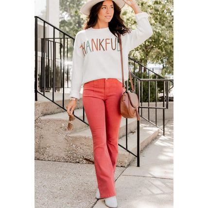 White Thankful Ivory Embroidered Sweater