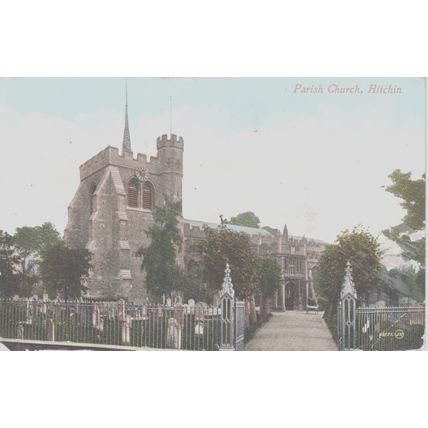Parish Church Hitchin Hertfordshire Postcard (QHER392)