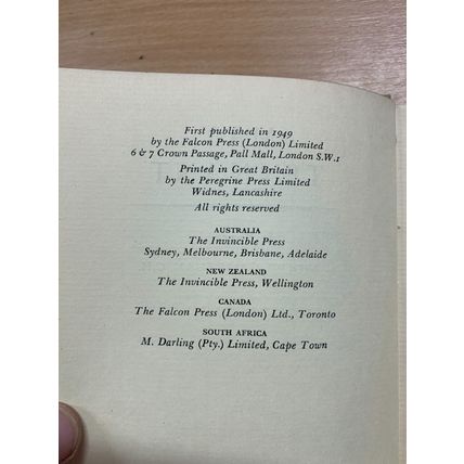 SIGNED COPY* 1ST ED 1949 "MAY TENNANT" VIOLET MARKHAM HARDBACK BOOK (P3)