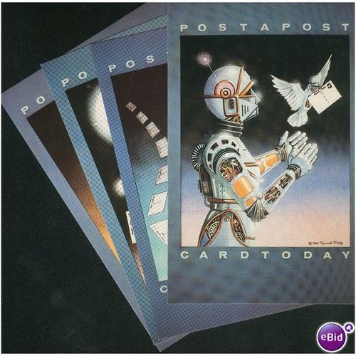 GB Postcard 1989 - Robo Postapost - Card Today - x 4