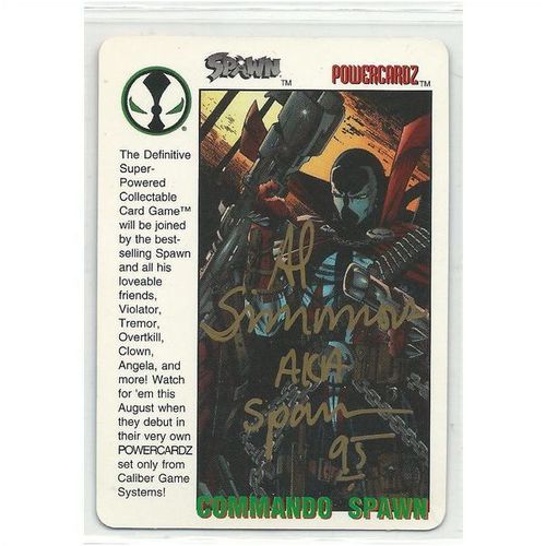 SPAWN ' POWERCARDZ ' PROMO card autographed by AL SIMMONS (1995)