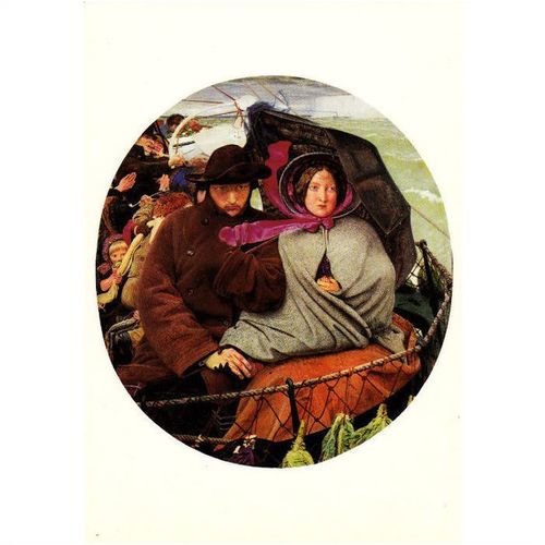 Colour PostCard - The Last of England by Ford Madox Brown