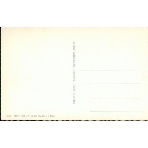 Switzerland Postcard - Montreux et les Dents du Midi - 10005