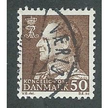 DEN 1961 50o 'KING FREDERIK IX' FINE USED (EBID42-967)