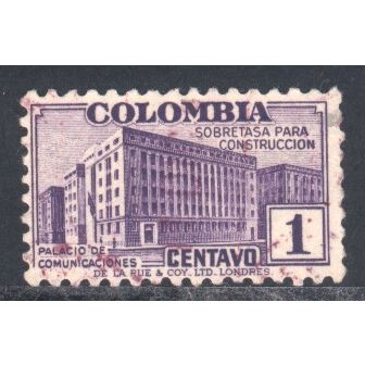 Colombia 1940 - SG544 - 1c violet - Proposed new P.O. Bogota - used