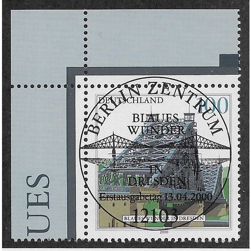 GER 2000 100pf 'BRIDGES'(CORNER MARGIN) FINE USED(EBID53-904)