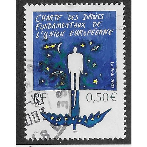 FRA 2003 50c 'HUMAN RIGHTS CHARTER' FINE USED (EBID55-621)