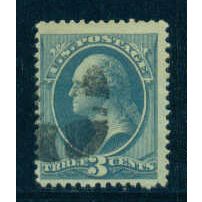 Used 184 3c George Washington Barely Clears M00493