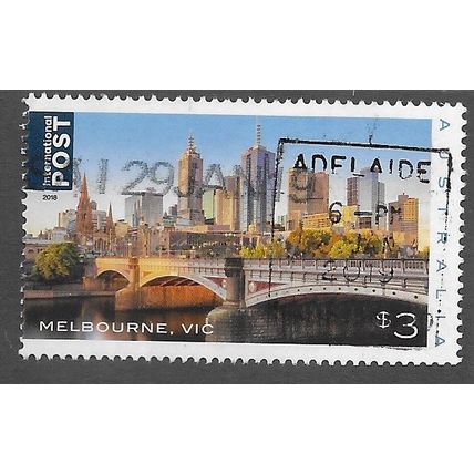 AUS 2018 $3.00 'BEAUTIFUL CITIES- MELBOURNE' FINE USED (EBID77-978)