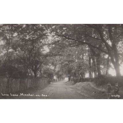 Love Lane Minster On Sea Kent Village Antique Real Photo Postcard