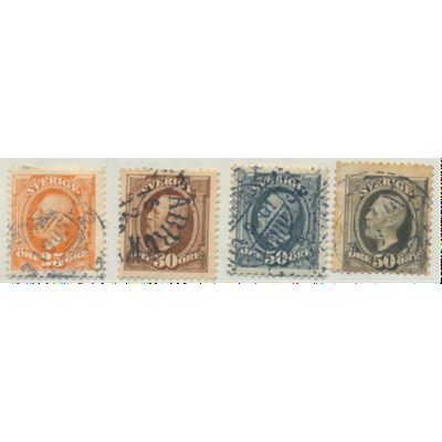 Sweden Stamps Scott #56 To 64 With 56a, Used, Scans of All