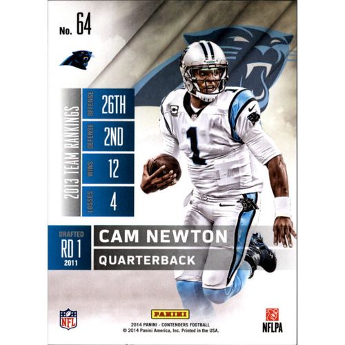 2014 Football Panini Contenders Cam Newton