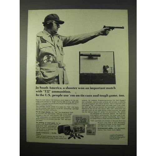 1974 Winchester T22 Ammunition Ad - In South America