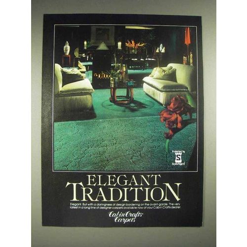 1980 Cabin Crafts Carpet Ad - Elegant Tradition