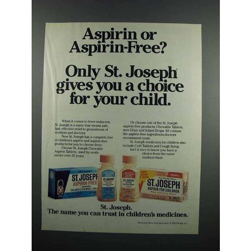 1983 St. Joseph Children's Medicine Ad