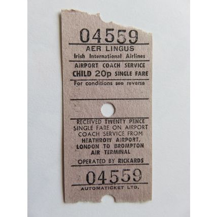 Aer Lingus Airport Coach Ticket #8