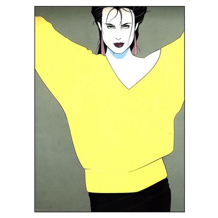 Orig 80s Patrick Nagel Print Poster Woman Disco Playboy Pinup Sexy Wall Art gift