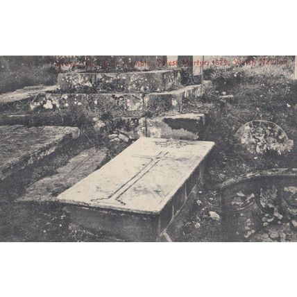 Welsh 1679 Medieval Priest Martyr Grave Antique Postcard