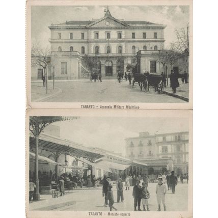 Taranto Arsenale Militare Marittimo Mercato Coperto Italy 2x Postcard s