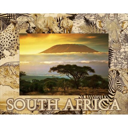 South Africa Laser Engraved Wood Picture Frame Landscape (3 x 5)