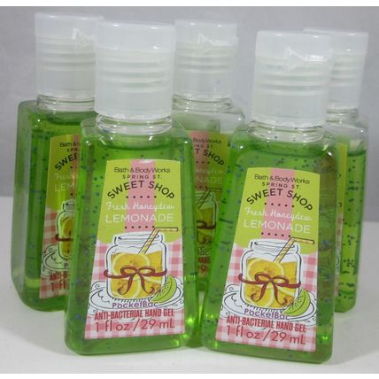 5 Bath & Body Works PocketBac Hand Sanitizer Fresh Honeydew Lemonade see pics