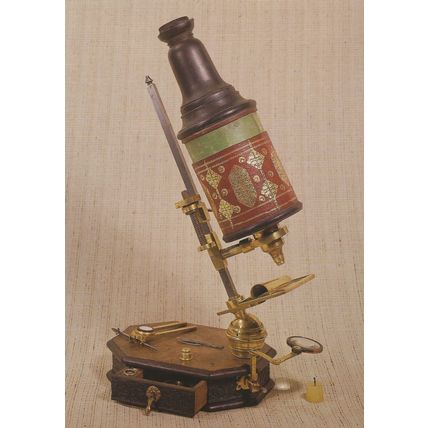 1700s Antique Microscope Postcard