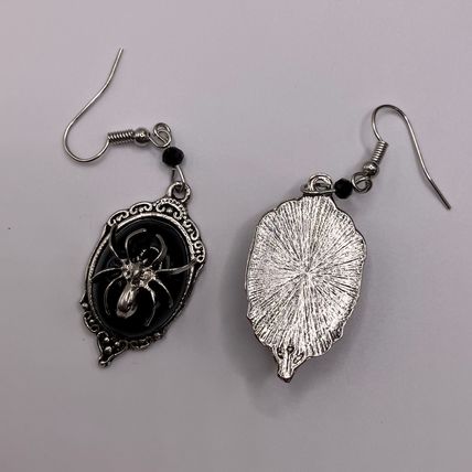 Halloween Earrings Gothic Black Spider Earrings #684