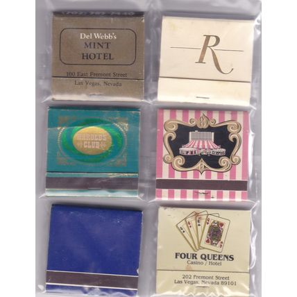 Las Vegas - Lot of 6 - Hotel Casino Matchbooks - Four Queens, Circus Circus