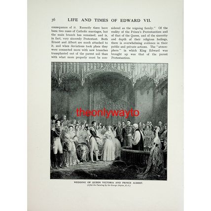 Wedding Of Queen Victoria & Prince Albert, Book Illustration (Print), c1911