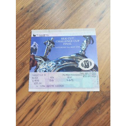 1998 Rugby League Challenge Cup Final, Ticket & newspaper – Sheffield vs Wigan