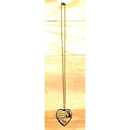 To My Mother In Law Gold Plate Heart Necklace I Love You Special Engraved Poem