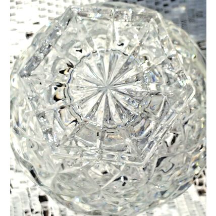 Hampton Hall Lead Crystal Clear 3.5" Votive Candle Holder Romantic Elegant Glass