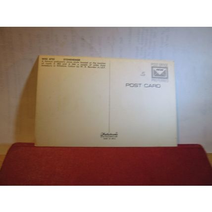STONEHENGE, Wiltshire, unused postcard by Plastichrome =