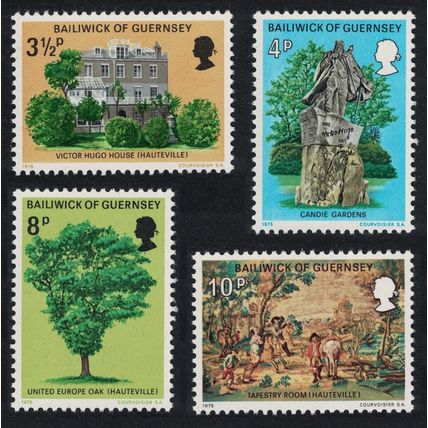 Guernsey Victor Hugo's Exile in Guernsey 4v 1975 MNH SG#126-129 Sc#123-126
