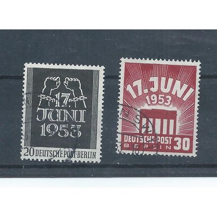 Berlin stamps 1953 East German Uprising pair used. CV £50+ SG B110 -111 (L909)