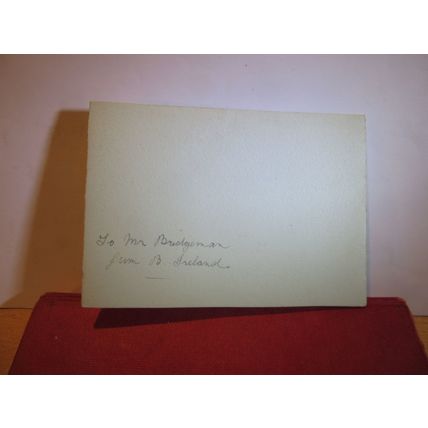 BIRTHDAY GREETINGS CARD used antique/vintage folded card an open door =