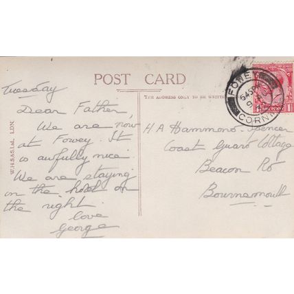 B894 FOWEY - BODINNICK FERRY PRINTED POSTCARD