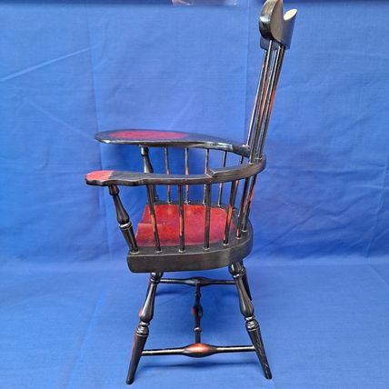 Windsor COLONIAL Wood Spindle Back School 16" DOLL DESK CHAIR Wooden